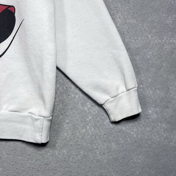 80s Vintage DISNEY Mickey Mouse Sweatshirt Large White Jumper Character Fashions - Picture 5 of 13